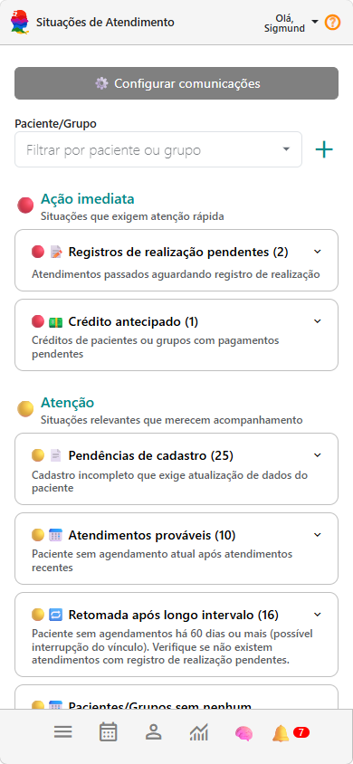 Situações de Atendimento