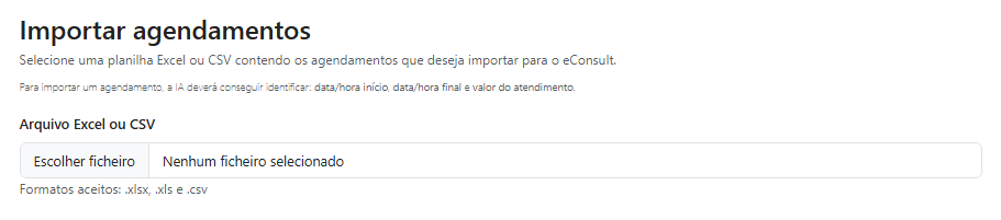 Selecione o arquivo