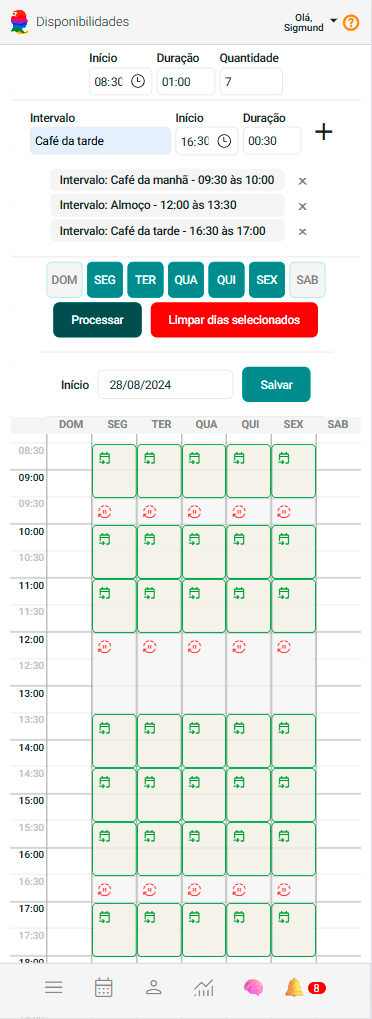 Painel Configurações