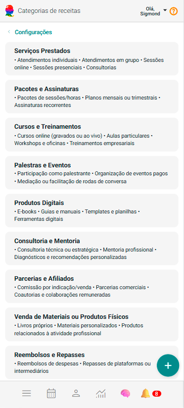Painel Configurações