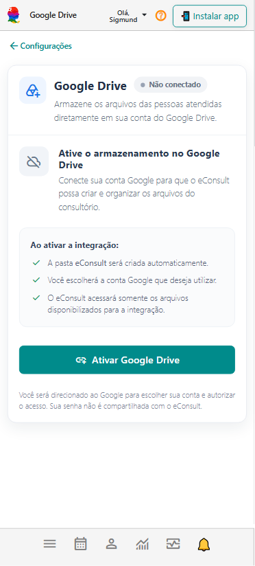 Painel Configurações