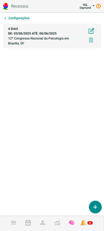 Painel Configurações