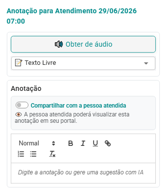 Texto livre
