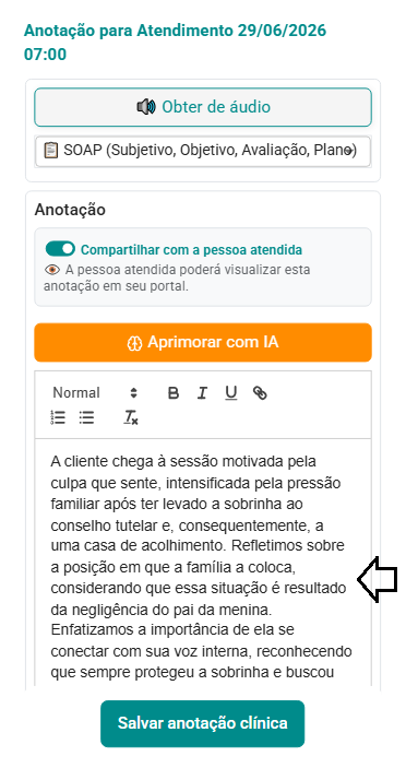 Informações para
anotação