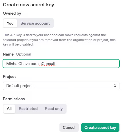 Painel Configurações