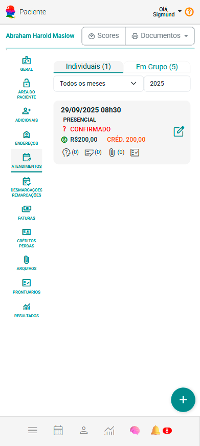 Painel Pacientes e Grupos