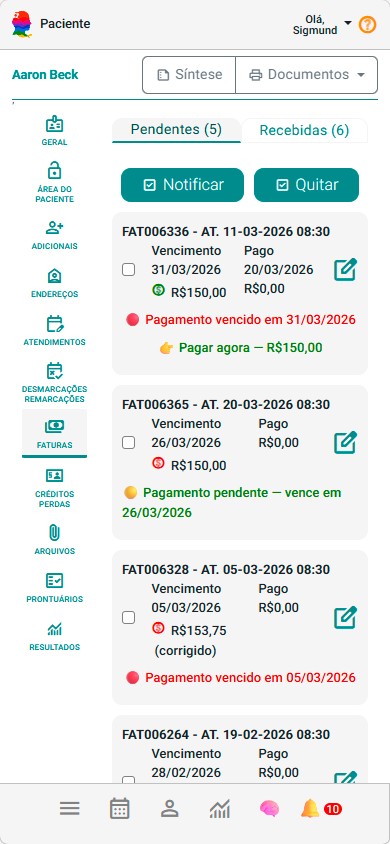 Painel Pacientes e Grupos