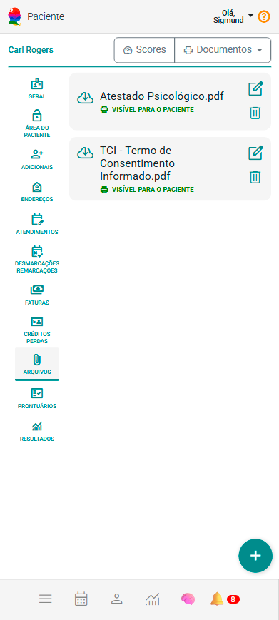 Painel Pacientes e Grupos