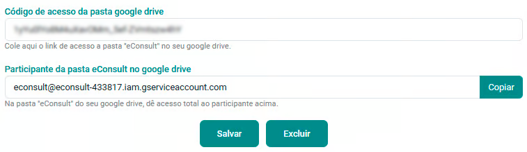 Painel Configurações