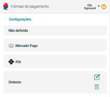 Painel Configurações