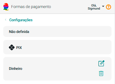 Painel Configurações